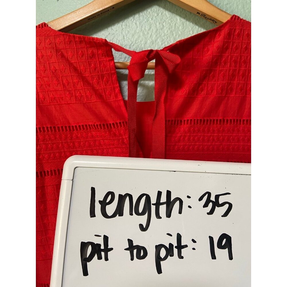 J. Crew Women's Red Orange Flutter Sleeve Knee Length Dress Size 8‎ - Picture 11 of 11